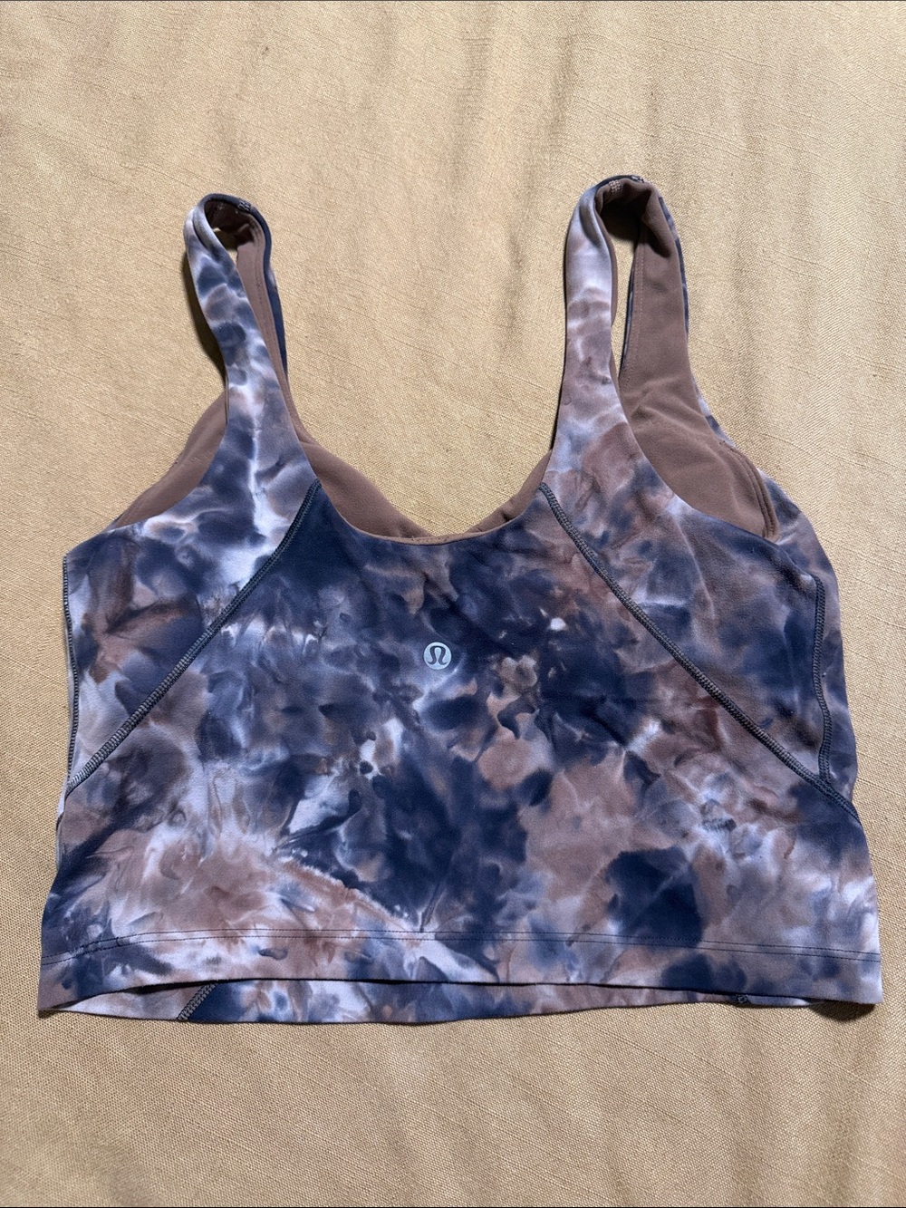 lululemon athletica Brown and Black Tie-Dye Sports Bra